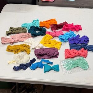 Colorful Kids Bow Headband Set